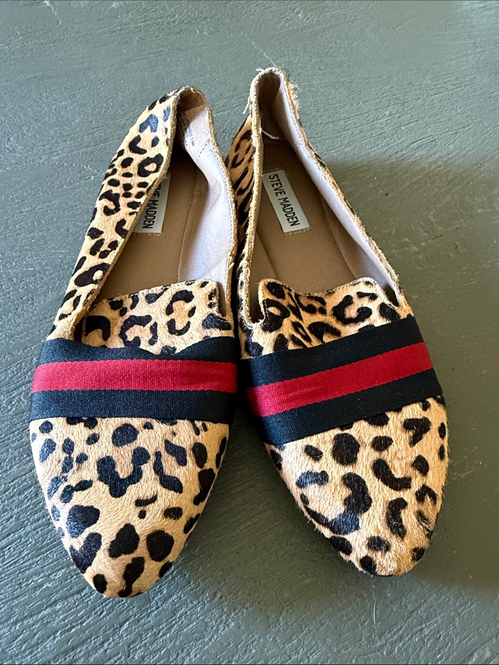 Steve Madden leopard smoking flats 7.5